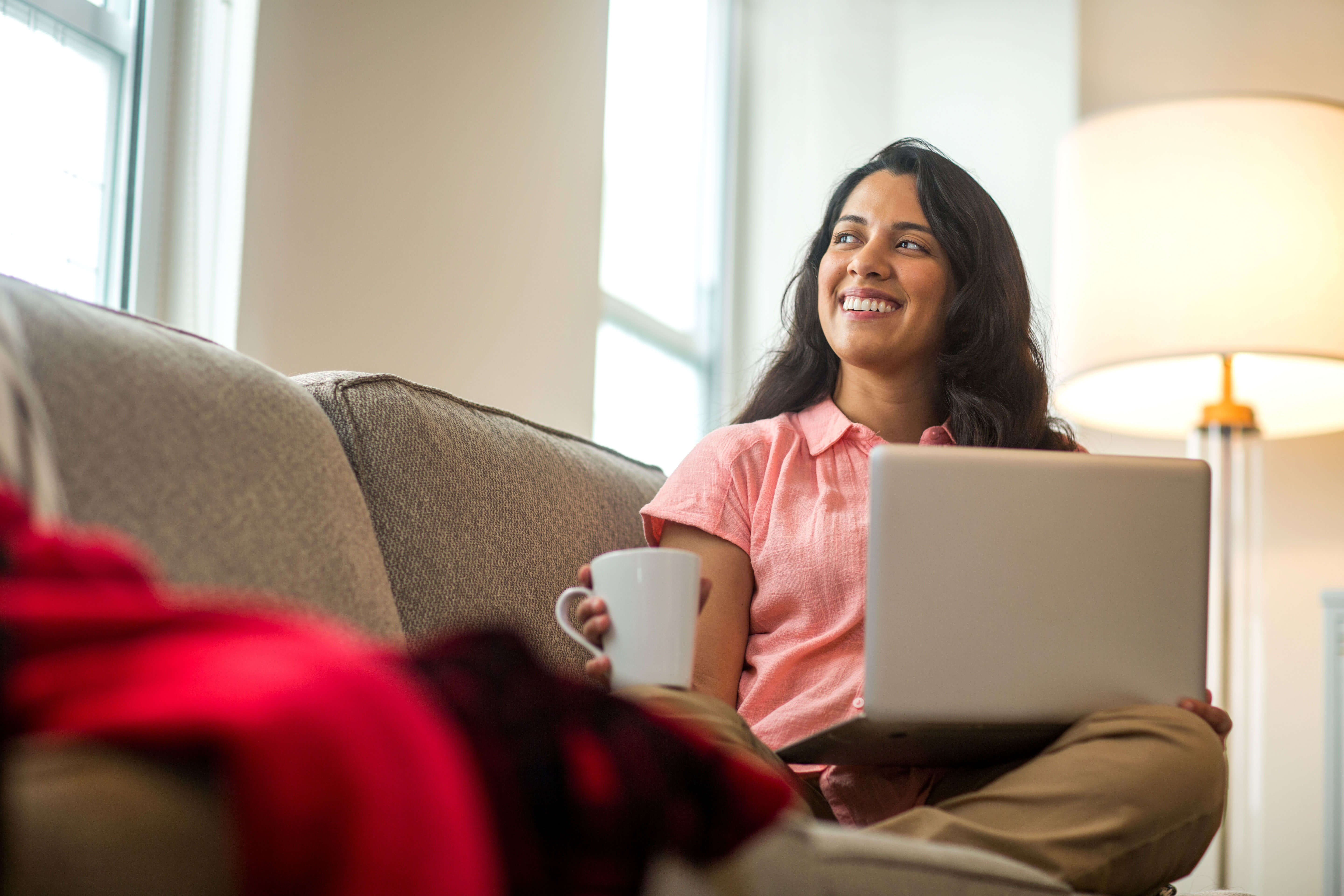 stock-photo-of-a-woman-working-at-home